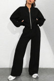 Cardigan Zipper Slim Fit Elastic Two-Piece Set