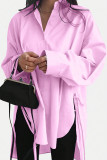 Lace Up Loose Fit  Long Sleeved Shirt