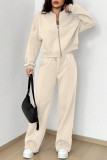 Cardigan Zipper Slim Fit Elastic Two-Piece Set