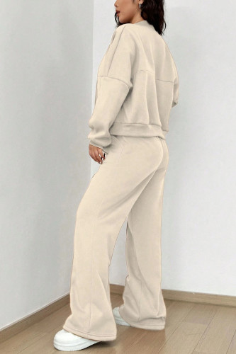 Cardigan Zipper Slim Fit Elastic Two-Piece Set
