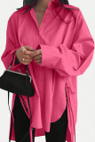 Lace Up Loose Fit  Long Sleeved Shirt