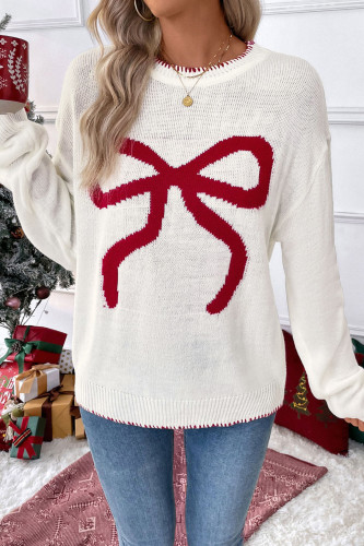 Loose Long Sleeved Round Neck Christmas Sweater