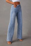 High Waisted Loose Denim Pants