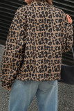 Retro Fashion Leopard Print Long Sleeved Jacket