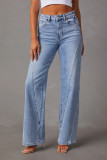 High Waisted Loose Denim Pants