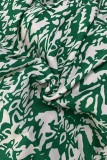 V neck Print Batwing Maxi Dress