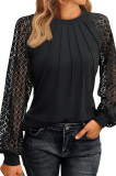 Womens Long Sleeve Shirts Lace Tops