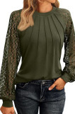 Womens Long Sleeve Shirts Lace Tops