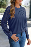 Womens Long Sleeve Shirts Lace Tops