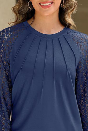 Womens Long Sleeve Shirts Lace Tops