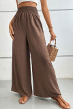 Casual Drawstring Elastic Waist Wide Leg Pants