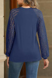 Womens Long Sleeve Shirts Lace Tops
