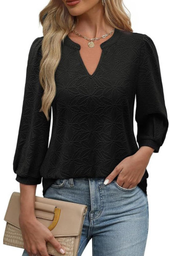 V-Neck Seven Quarter Sleeved Women's Shirt