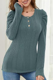Bubble Long Sleeved Casual Knitted Top