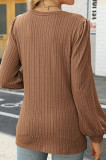 V-Neck Long Sleeved Loose T-Shirt