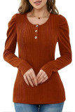 Bubble Long Sleeved Casual Knitted Top