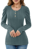 Bubble Long Sleeved Casual Knitted Top