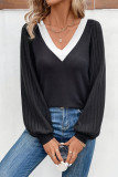 V-Neck Women's Long Sleeved T-Shirt