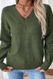 Cross Back Kinitted V neck Sweater