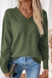 Cross Back Kinitted V neck Sweater