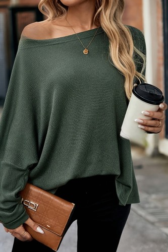Off Shoulder Loose Fit Batwing Tops