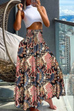 High Waisted Retro Printed Wide Leg Pants