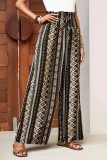 Ethnic Style Printed Casual Wide Leg Pants