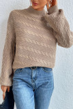 Plus Size Solid Color Loose Round Neck Sweater