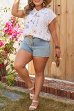 Large Size Solid Color Short Sleeved Shirt