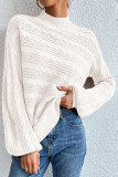 Plus Size Solid Color Loose Round Neck Sweater