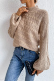 Plus Size Solid Color Loose Round Neck Sweater
