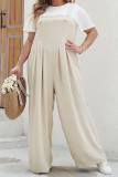 Large Size Loose Wide Leg Jumpsuit Pants