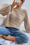 Plus Size Solid Color Loose Round Neck Sweater
