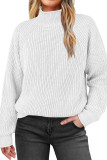 High Neck Knitted Long Sleeved Sweater