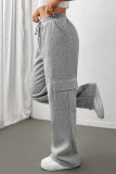 Solid Color Straight Leg Wide Leg Sweatpants