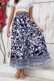Bohemian High Waisted Printed Skirt