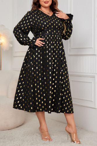 Wave Point Loose High Waisted Dress