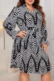 High Waisted Long Sleeved V-Neck Dress