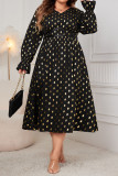 Wave Point Loose High Waisted Dress
