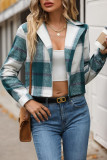 Long Sleeved Short Checkered Jacket