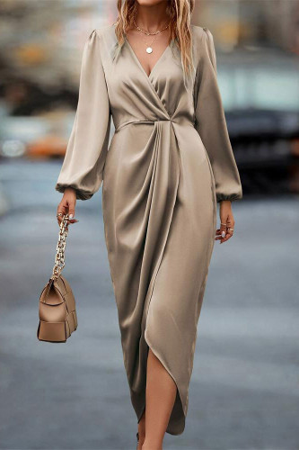 Irregular Bubble Long Sleeved Dress