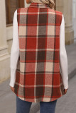 Fashion Plaid Sleeveless Loose Vest