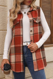 Fashion Plaid Sleeveless Loose Vest