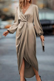 Irregular Bubble Long Sleeved Dress
