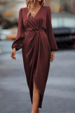 Irregular Bubble Long Sleeved Dress