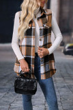 Fashion Plaid Sleeveless Loose Vest