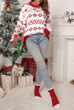 Long Sleeved Round Neck Knitted Christmas Sweater