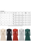 High Waisted Bubble Long Sleeved Knitted Dress