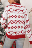Long Sleeved Round Neck Knitted Christmas Sweater