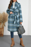Vintage Checkered Printed Double Breasted Jacket